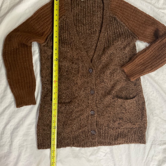 Wilfred Long Brown 100% Alpaca Cardigan (xs) - Picture 4 of 10